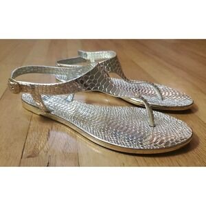 NOMAD Tootsie Sandal Gold Snake Prink Women's Size 8